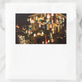 Kerstdecoratie in de openlucht rechthoekige sticker (Tas)