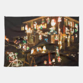 Kerstdecoratie in de openlucht theedoek (Horizontaal)