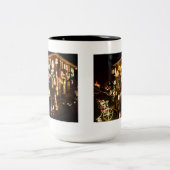 Kerstdecoratie in de openlucht tweekleurige koffiemok (Center)