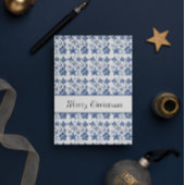 Kerstdecoratie in Delfts Blauw aanpasbaar Kaart