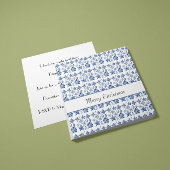 Kerstdecoratie in Delfts Blauw aanpasbaar Kaart