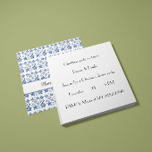 Kerstdecoratie in Delfts Blauw aanpasbaar Kaart