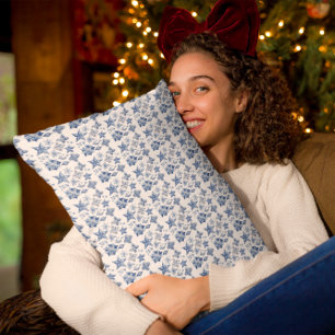 Kerstdecoratie in Delfts Blauw Kussen