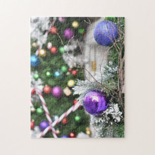 Kerstdecoratie in Londen, Engeland Legpuzzel