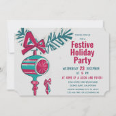 Kerstdecoratie in Mid Century Modern-stijl Kaart (Voorkant)