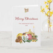 kerstdecoratie kaart (Gele Bloem)