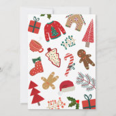 Kerstdecoratie leuk baby shower kaart (Achterkant)