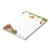 Kerstdecoratie met Red and Gold Balls Notitieblok (Linkerzijde)