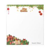 Kerstdecoratie met Red and Gold Balls Notitieblok (Voorkant)