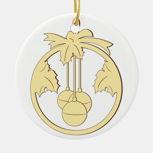 Kerstdecoratie om op te hangen keramisch ornament (Voorkant)