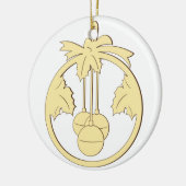 Kerstdecoratie om op te hangen keramisch ornament (Links)