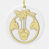 Kerstdecoratie om op te hangen keramisch ornament (Achterkant)