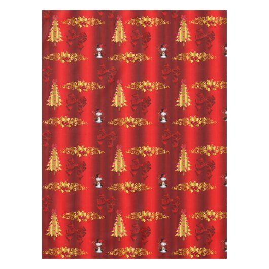 Kerstdecoratie op rood tafelkleed (Voorkant)