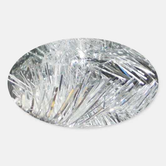 kerstdecoratie ovale sticker (Voorkant)