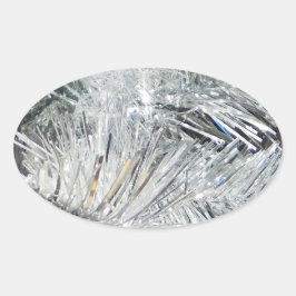 kerstdecoratie ovale sticker