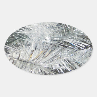 kerstdecoratie ovale sticker