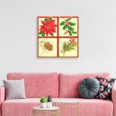 Kerstdecoratie Quad Canvas Afdruk (Insitu (Woonkamer))