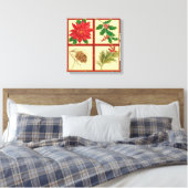 Kerstdecoratie Quad Canvas Afdruk (Insitu (Slaapkamer))