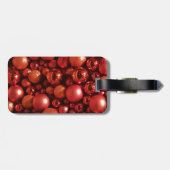 Kerstdecoratie Rode Baubles Bagagelabel (Achterkant horizontaal)