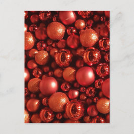 Kerstdecoratie Rode Baubles Briefkaart