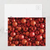 Kerstdecoratie Rode Baubles Briefkaart (Voorkant / Achterkant)