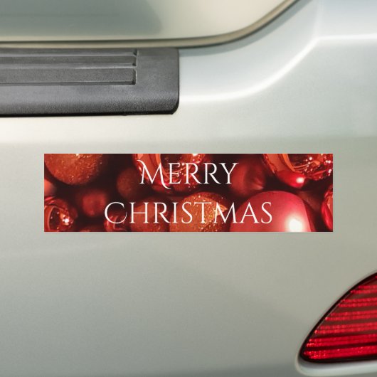 Kerstdecoratie Rode Baubles Bumpersticker (Op auto)