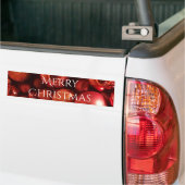 Kerstdecoratie Rode Baubles Bumpersticker (Op Truck)