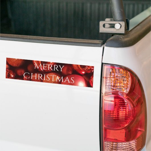 Kerstdecoratie Rode Baubles Bumpersticker (Op Truck)