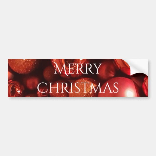 Kerstdecoratie Rode Baubles Bumpersticker (Voorkant)