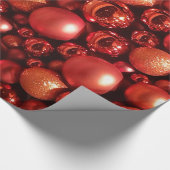 Kerstdecoratie Rode Baubles Cadeaupapier (Hoek)
