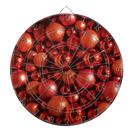 Kerstdecoratie Rode Baubles Dartbord
