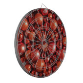 Kerstdecoratie Rode Baubles Dartbord (Voorkant Links)