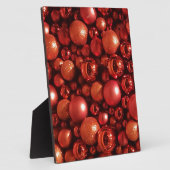 Kerstdecoratie Rode Baubles Fotoplaat (Zijkant)