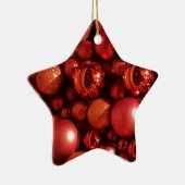 Kerstdecoratie Rode Baubles Keramisch Ornament (Rechts)
