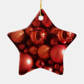 Kerstdecoratie Rode Baubles Keramisch Ornament (Voorkant)