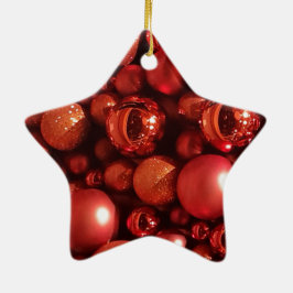 Kerstdecoratie Rode Baubles Keramisch Ornament