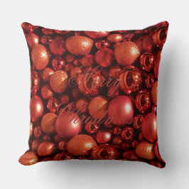 Kerstdecoratie Rode Baubles Kussen