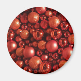 Kerstdecoratie Rode Baubles Magneet