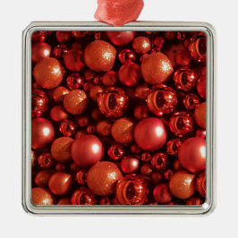 Kerstdecoratie Rode Baubles Metalen Ornament