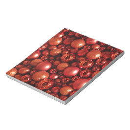 Kerstdecoratie Rode Baubles Notitieblok