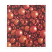 Kerstdecoratie Rode Baubles Notitieblok (Voorkant)