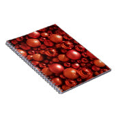 Kerstdecoratie Rode Baubles Notitieboek (Rechterzijde)