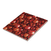 Kerstdecoratie Rode Baubles Tegeltje (Zijkant)