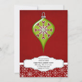 Kerstdecoratie (rood) kaart (Voorkant)