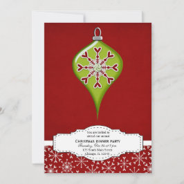 Kerstdecoratie (rood) kaart