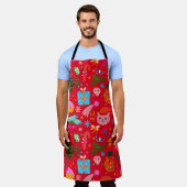 kerstdecoratie schort (Gedragen)