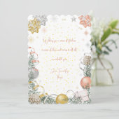 Kerstdecoratie sneeuwvlokken kerstkaart kaart (Staand voorkant)