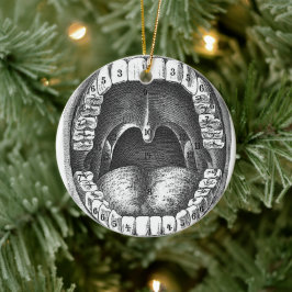 kerstdecoratie tandheelkundig kantoor keramisch ornament