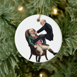 kerstdecoratie tandheelkundig kantoor keramisch ornament