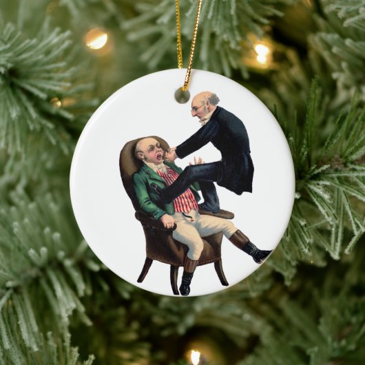 kerstdecoratie tandheelkundig kantoor keramisch ornament (Boom)